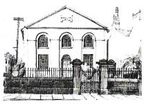 Postcard drawing of Chapel Arts (then the Christadelphian Hall)