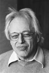 Black and white photo of György Ligeti in 1984